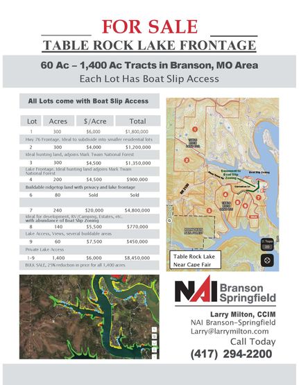 Lakefront Property for sale in Stone County, Missouri