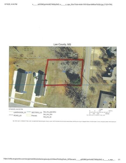 Undeveloped Land for sale in Lee County, Mississippi