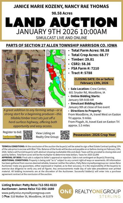 Property for sale in Harrison County, Iowa