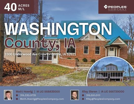 Property for sale in Washington County, Iowa