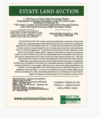 Property for sale in Hutchinson County, South Dakota