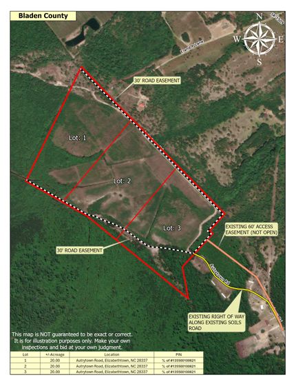 Property for sale in Bladen County, North Carolina