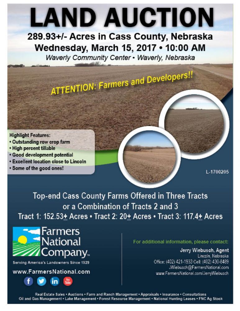 289.93 acres in Cass County, Nebraska