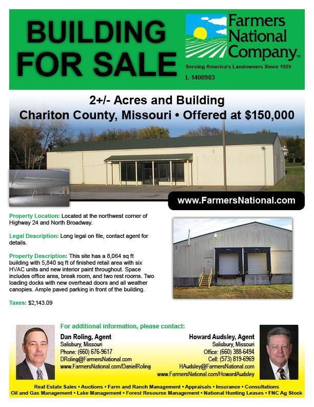 2 acres in Chariton County, Missouri