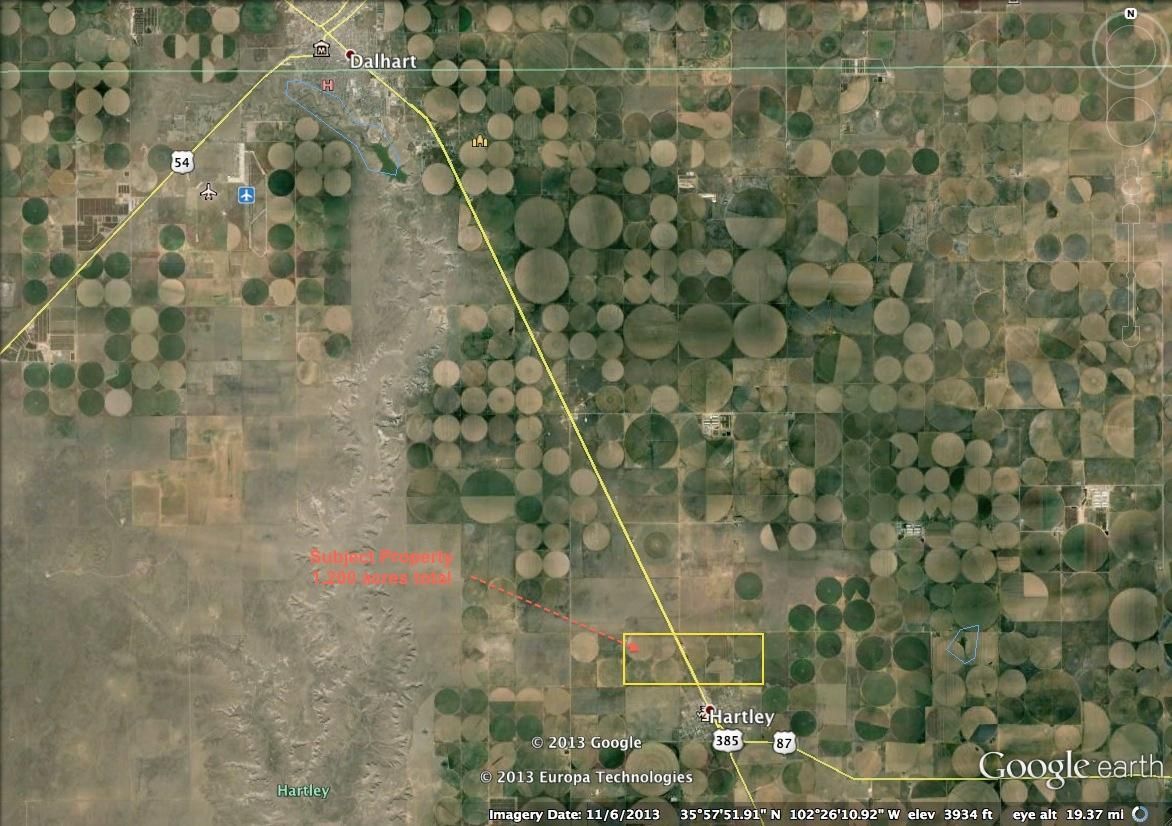 1,200 acres in Dallam County, Texas