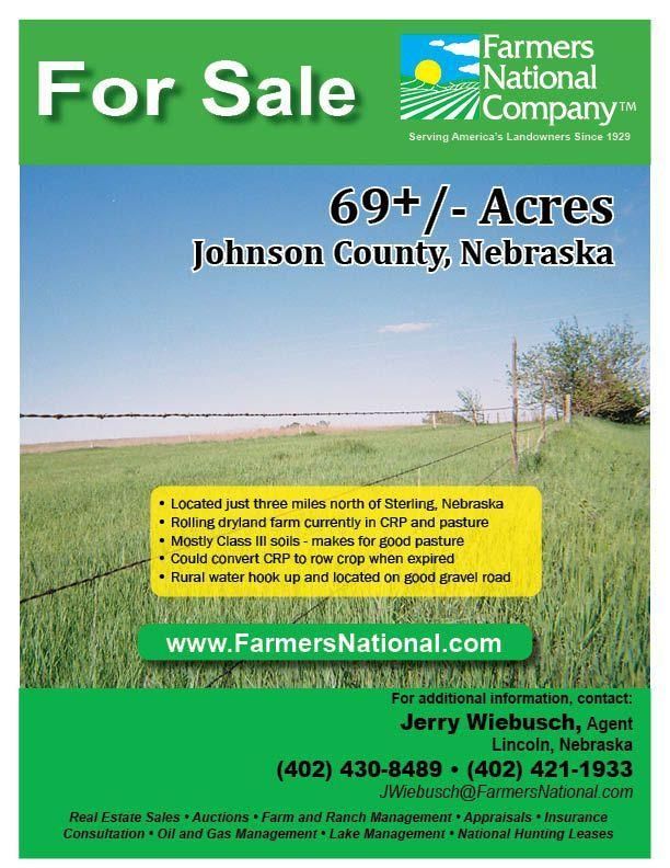 69 acres in Sterling, NE,