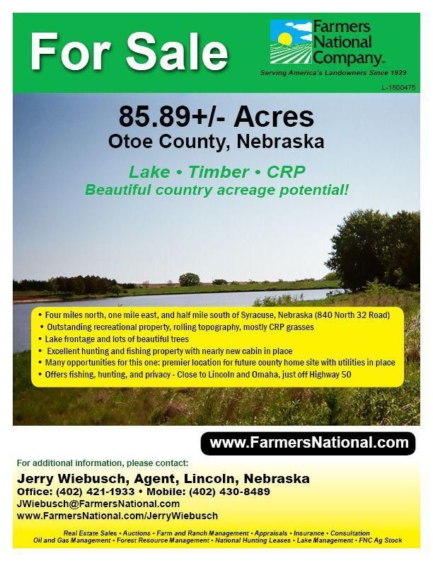 85.89 acres in Otoe County, Nebraska