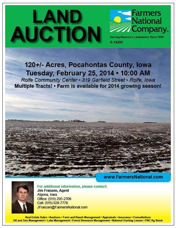120 acres in Pocahontas County, Iowa