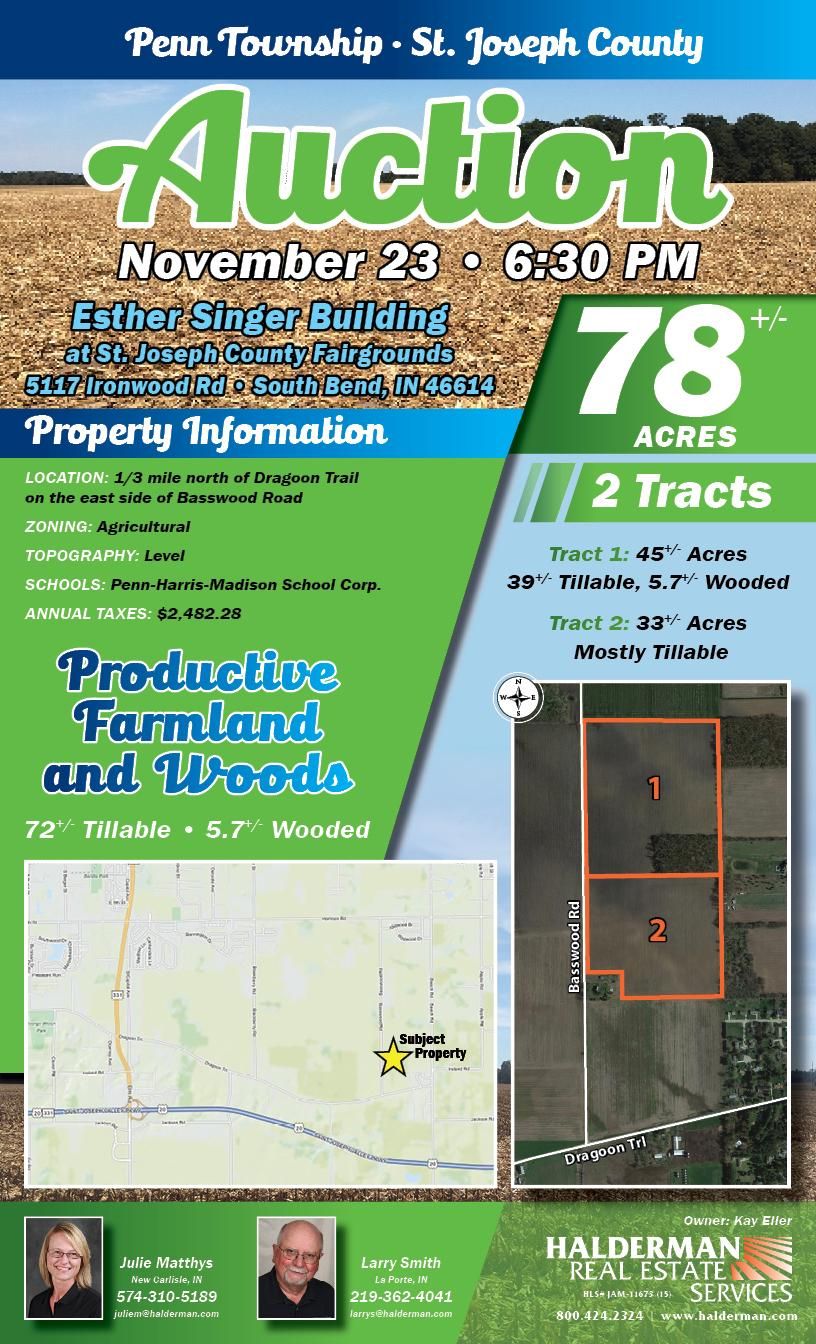 78.21 acres in St Joseph County, Indiana