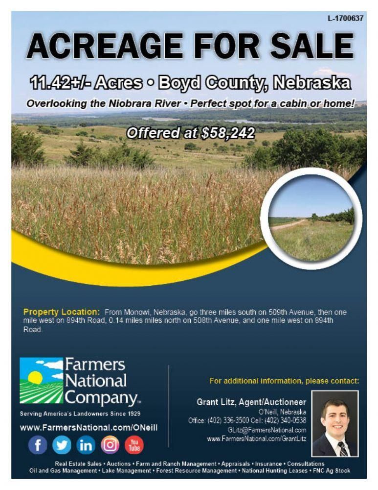 11.42 acres in Boyd County, Nebraska