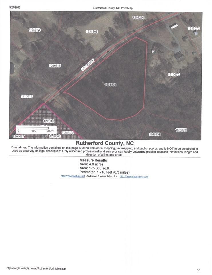 4 acres in Rutherford County, North Carolina