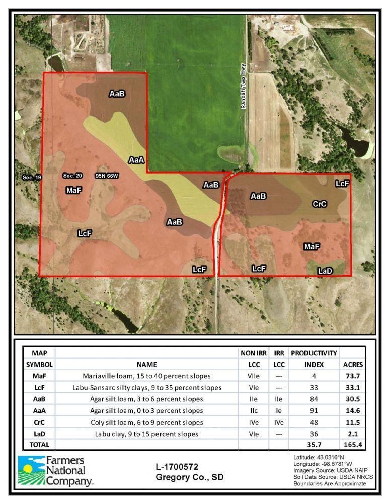 160 acres in Gregory County, South Dakota