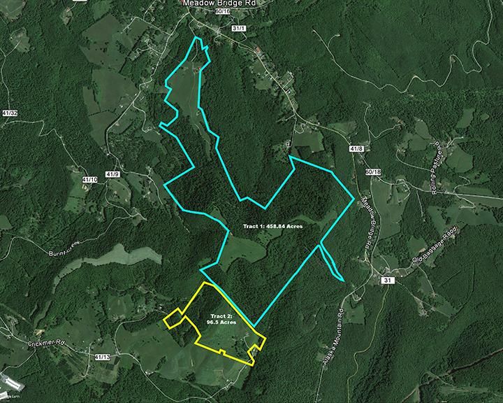 555 acres in Fayette County, West Virginia