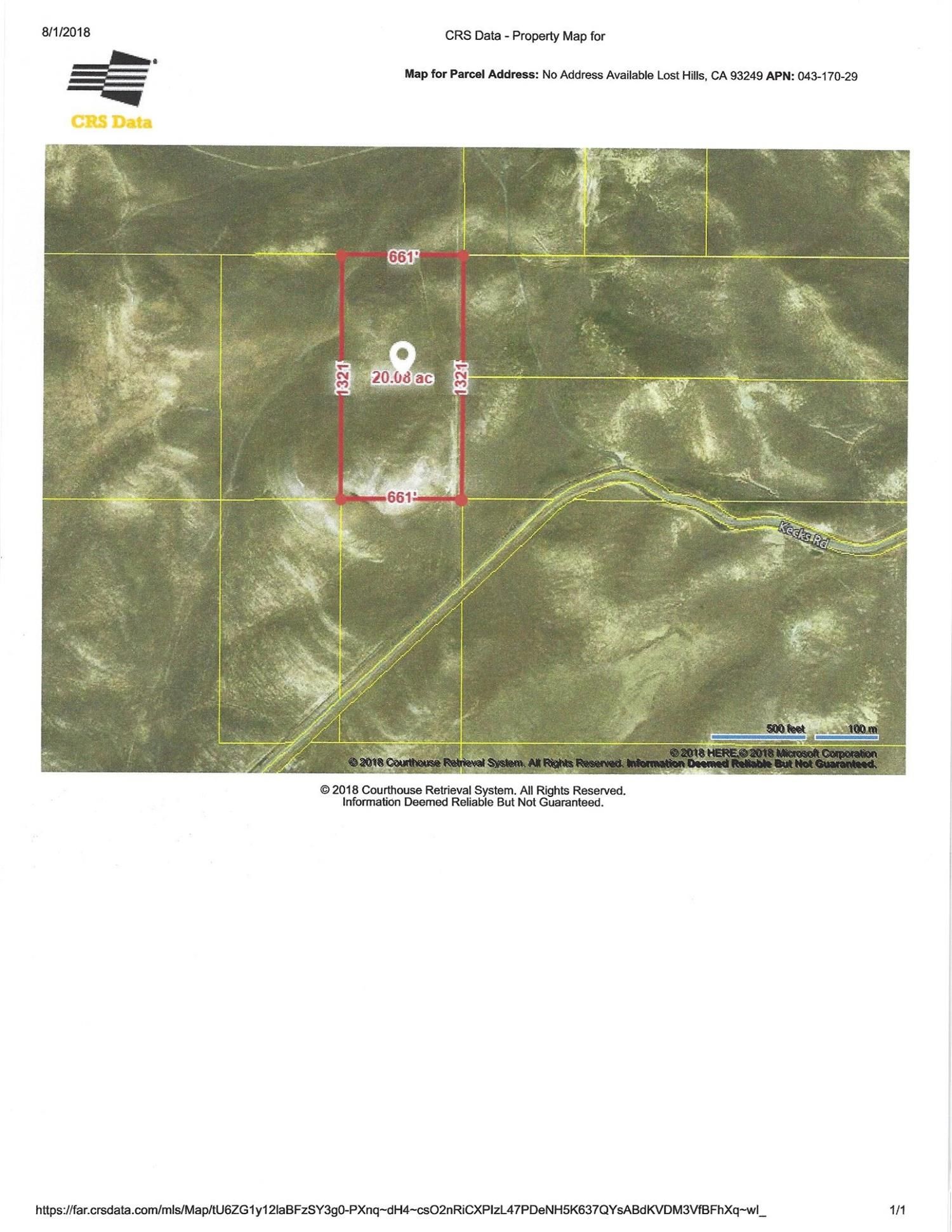 20 acres in Kern County, California