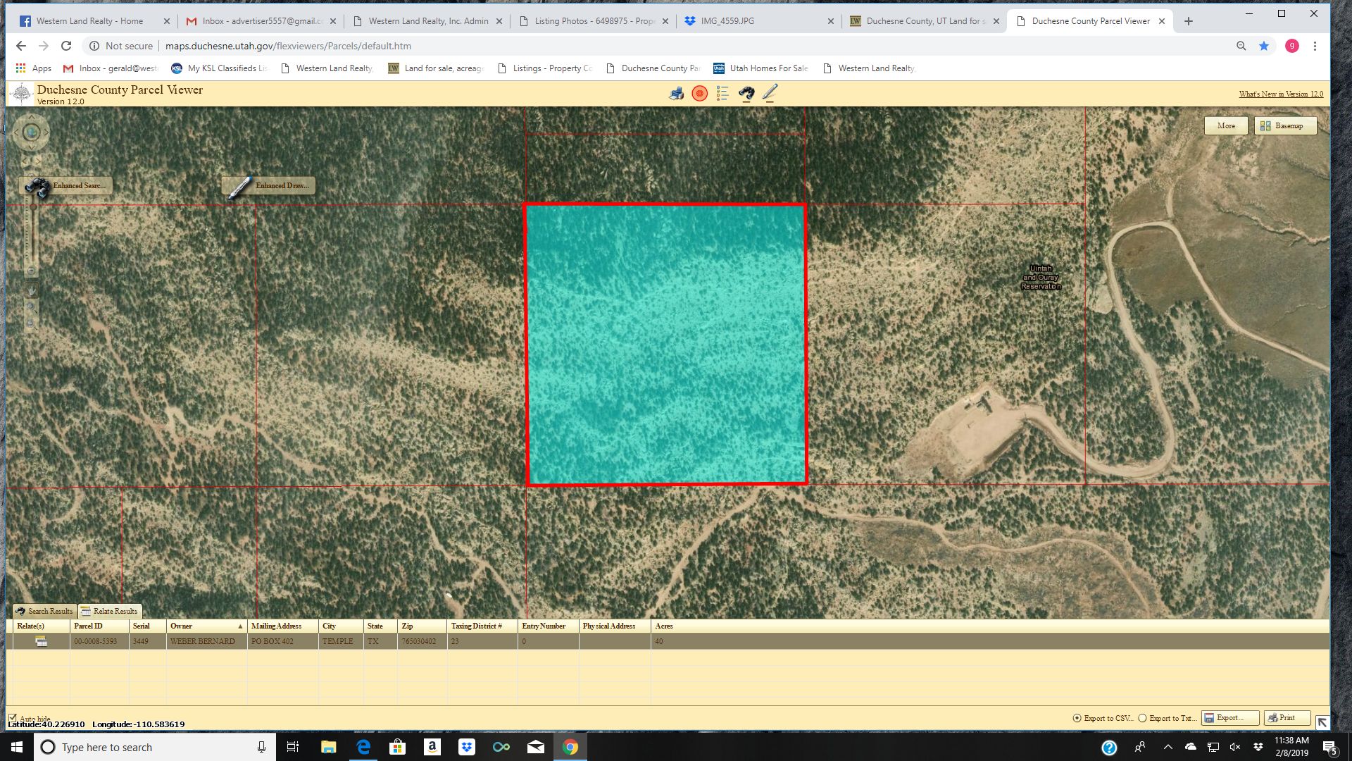 40 acres in Duchesne County, Utah