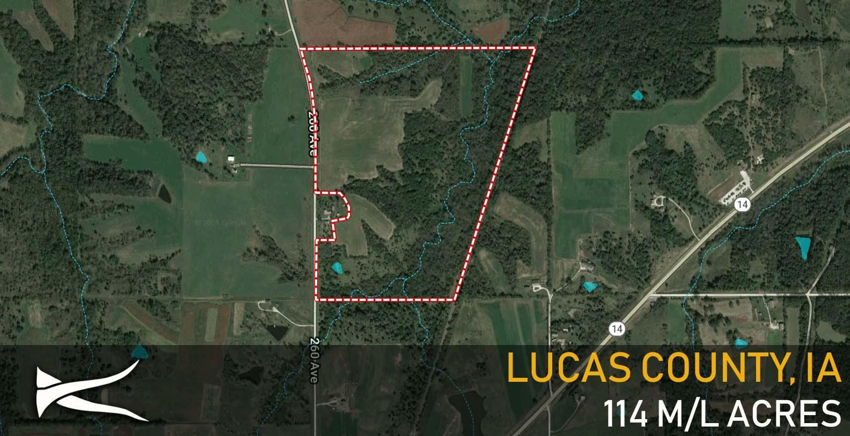 114.1 acres in Lucas County, Iowa