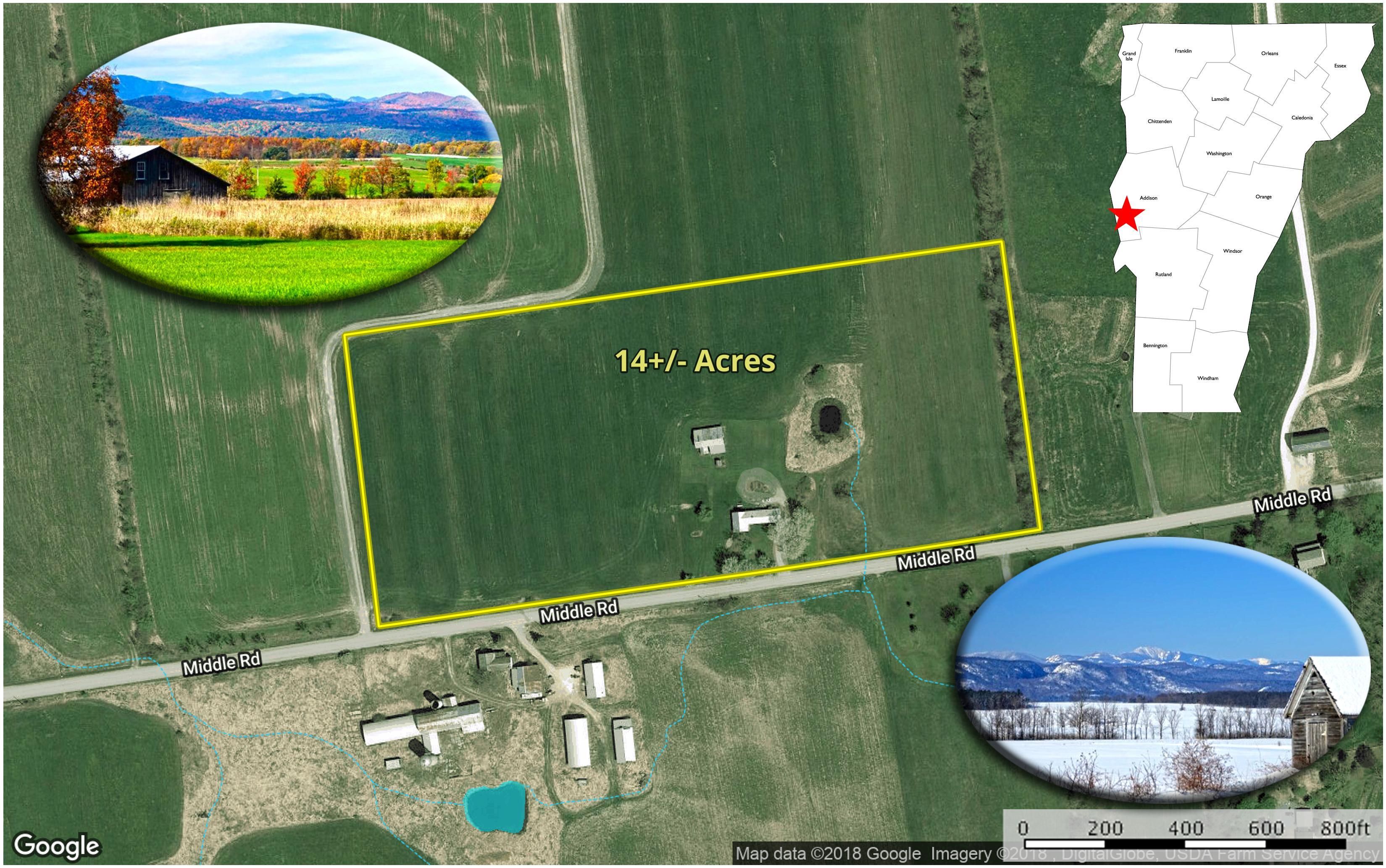 14 acres in Addison County, Vermont