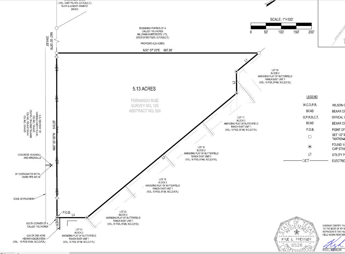 5.13 acres in Wilson County, Texas