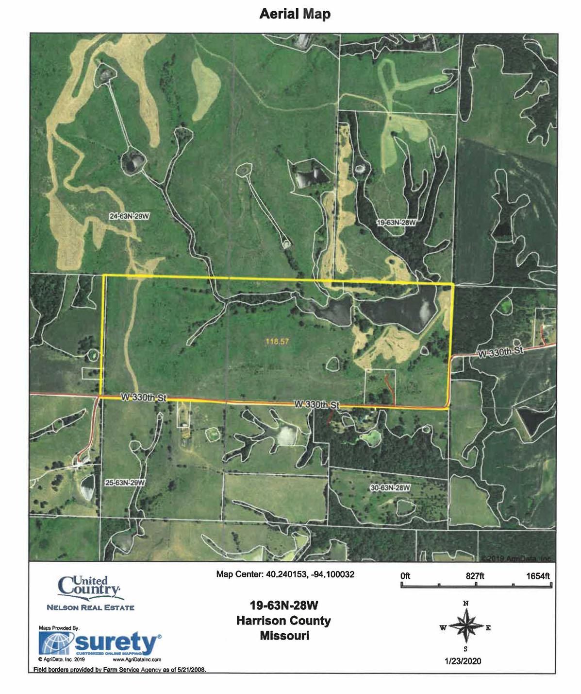 120 acres in Harrison County, Missouri
