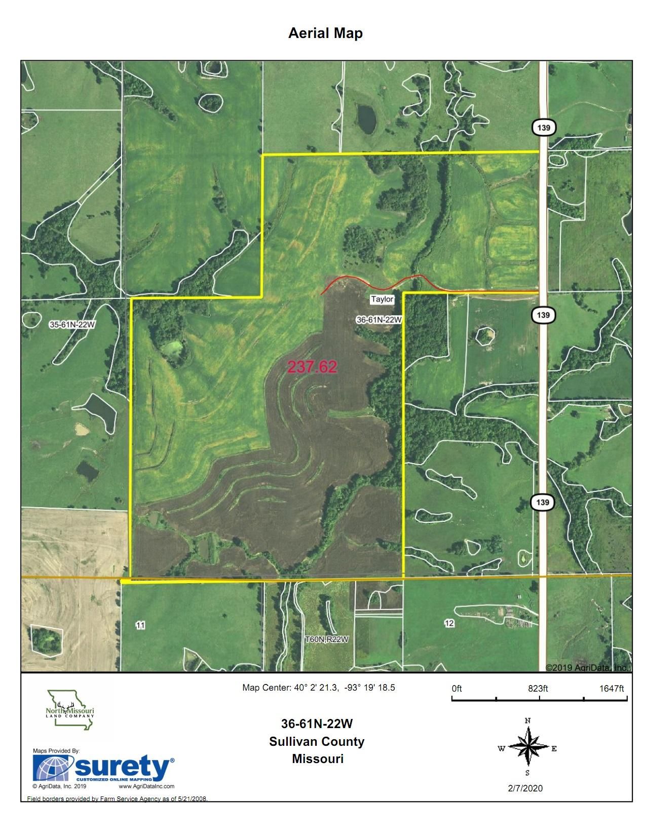 233 acres in Sullivan County, Missouri