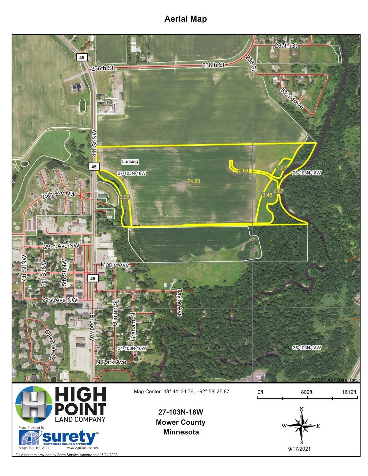 93.07 acres in Mower County, Minnesota
