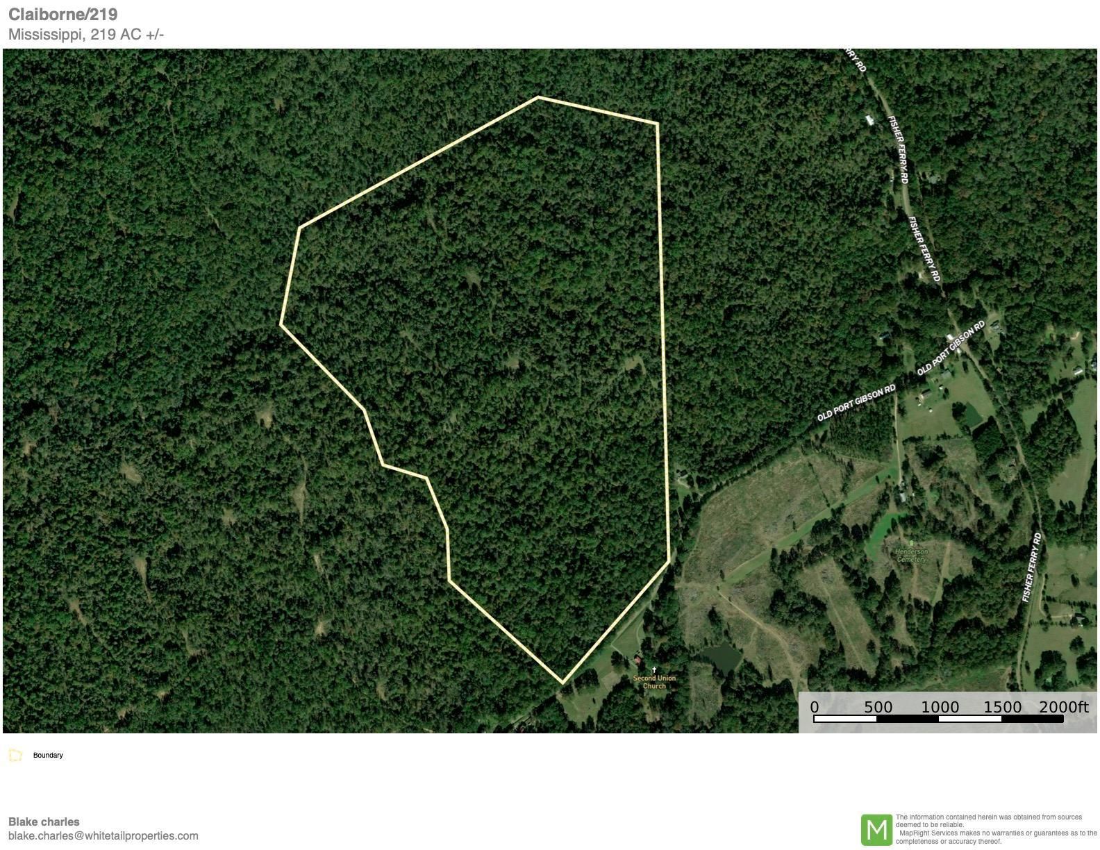 229 acres in Claiborne County, Mississippi