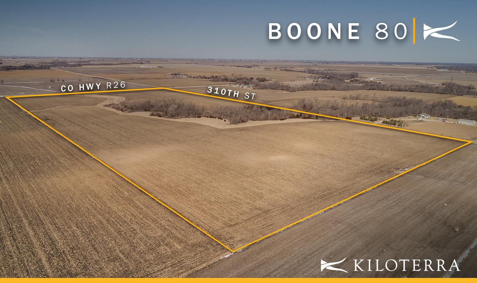 80 acres in Boone County, Iowa