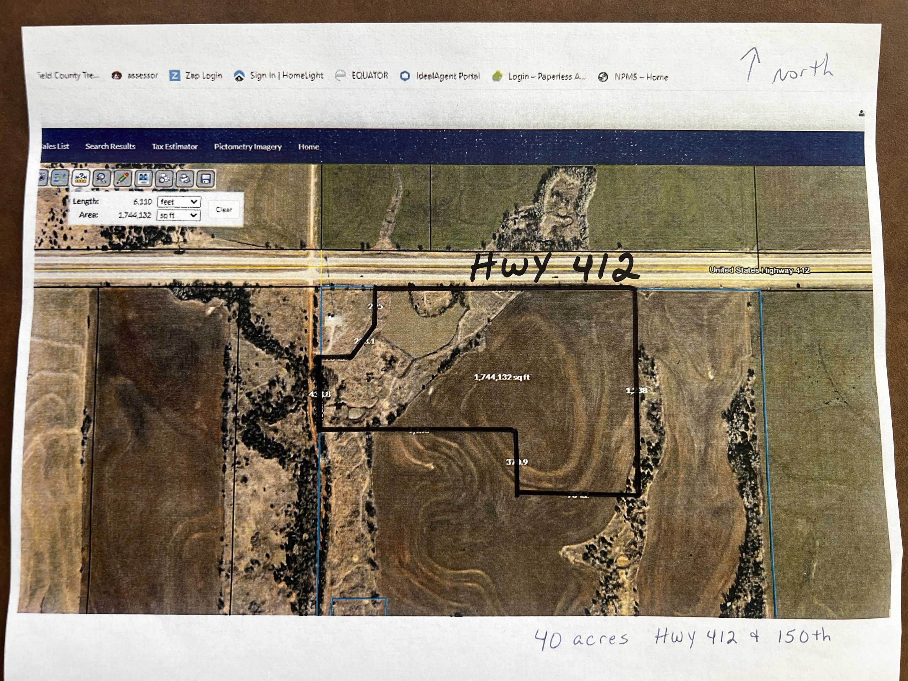 40 acres in Garfield County, Oklahoma