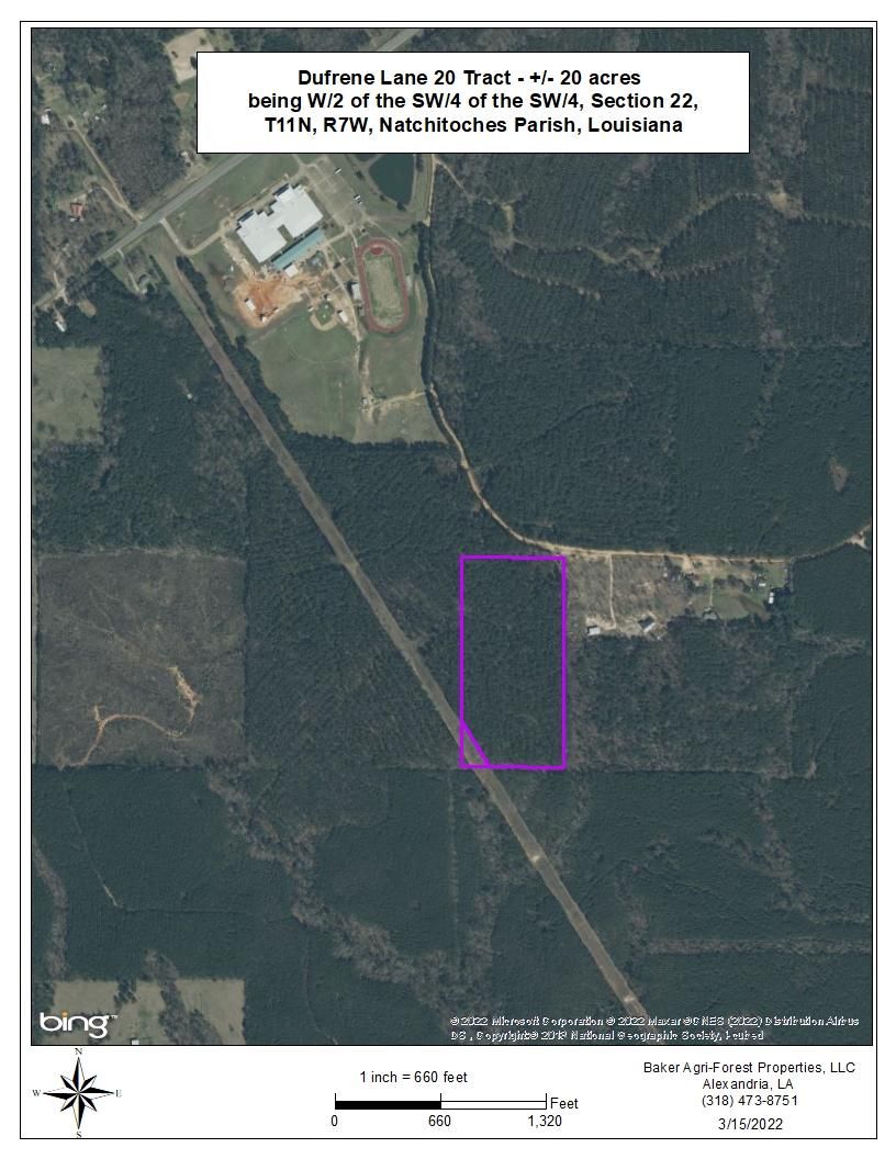 20 acres in Natchitoches Parish, Louisiana