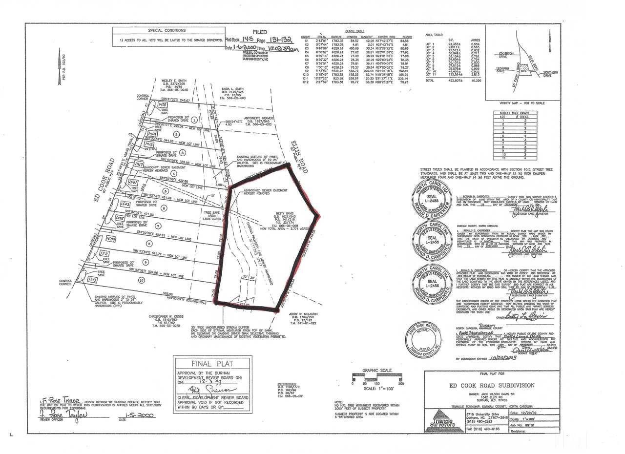 3.85 acres in Durham County, North Carolina