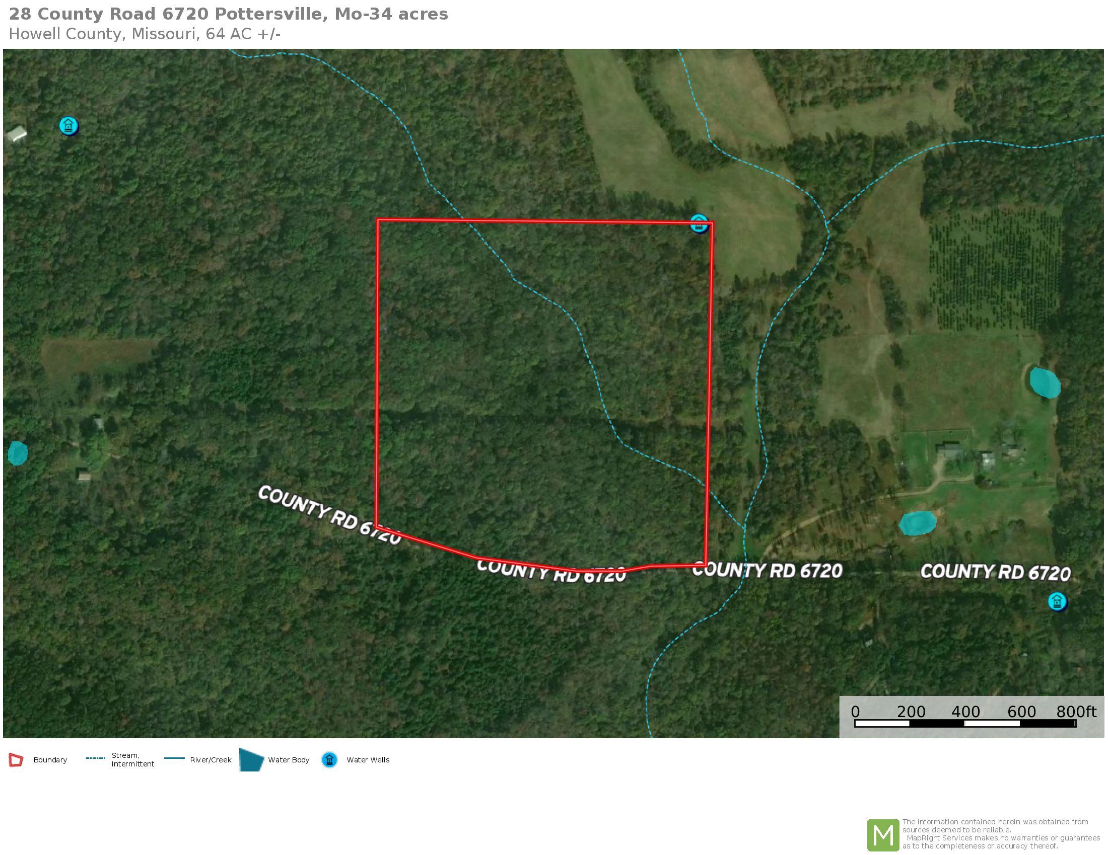 34 acres in Howell County, Missouri
