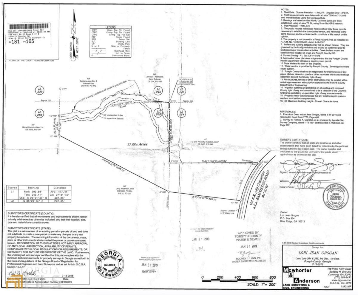27.55 acres in Forsyth County,