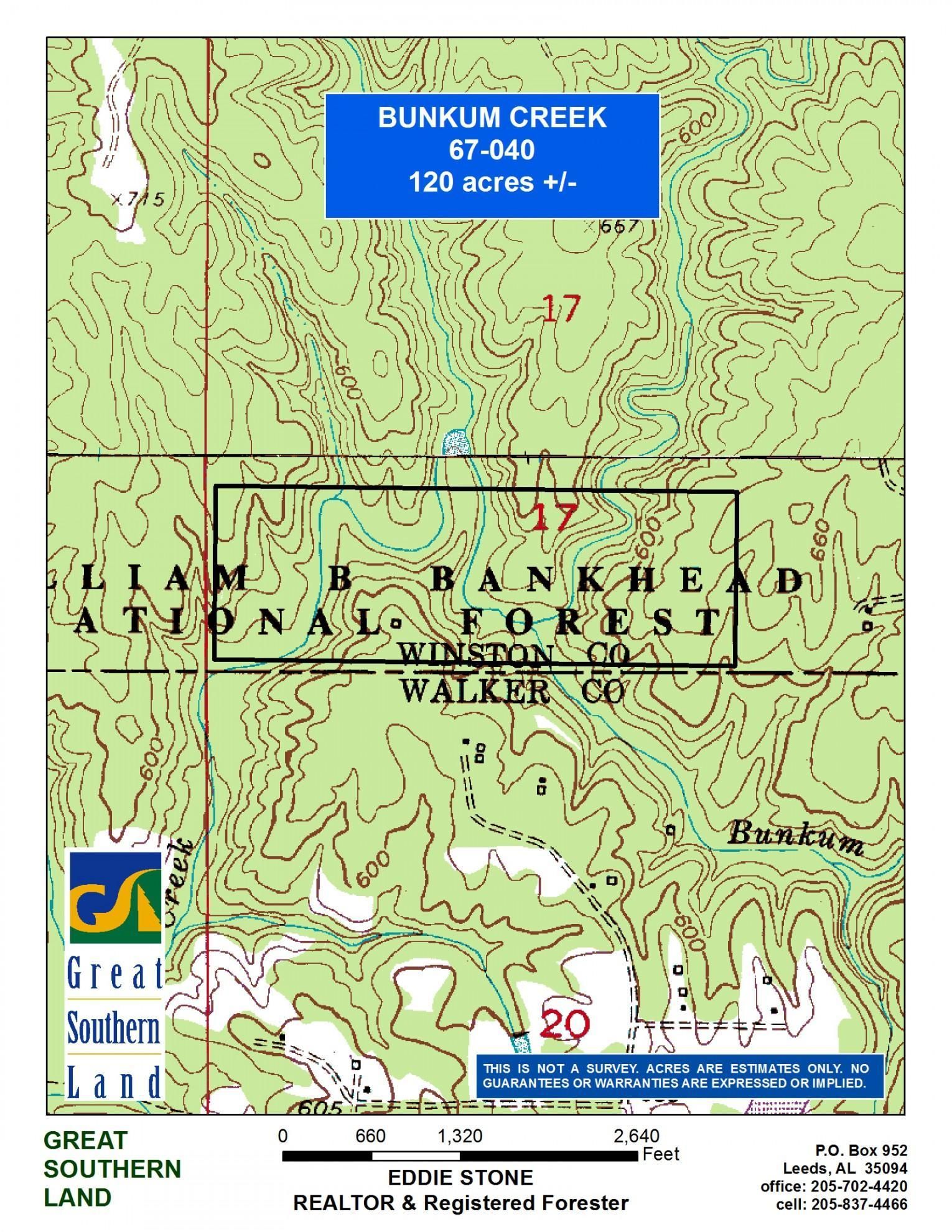 120 acres in Winston County, Alabama