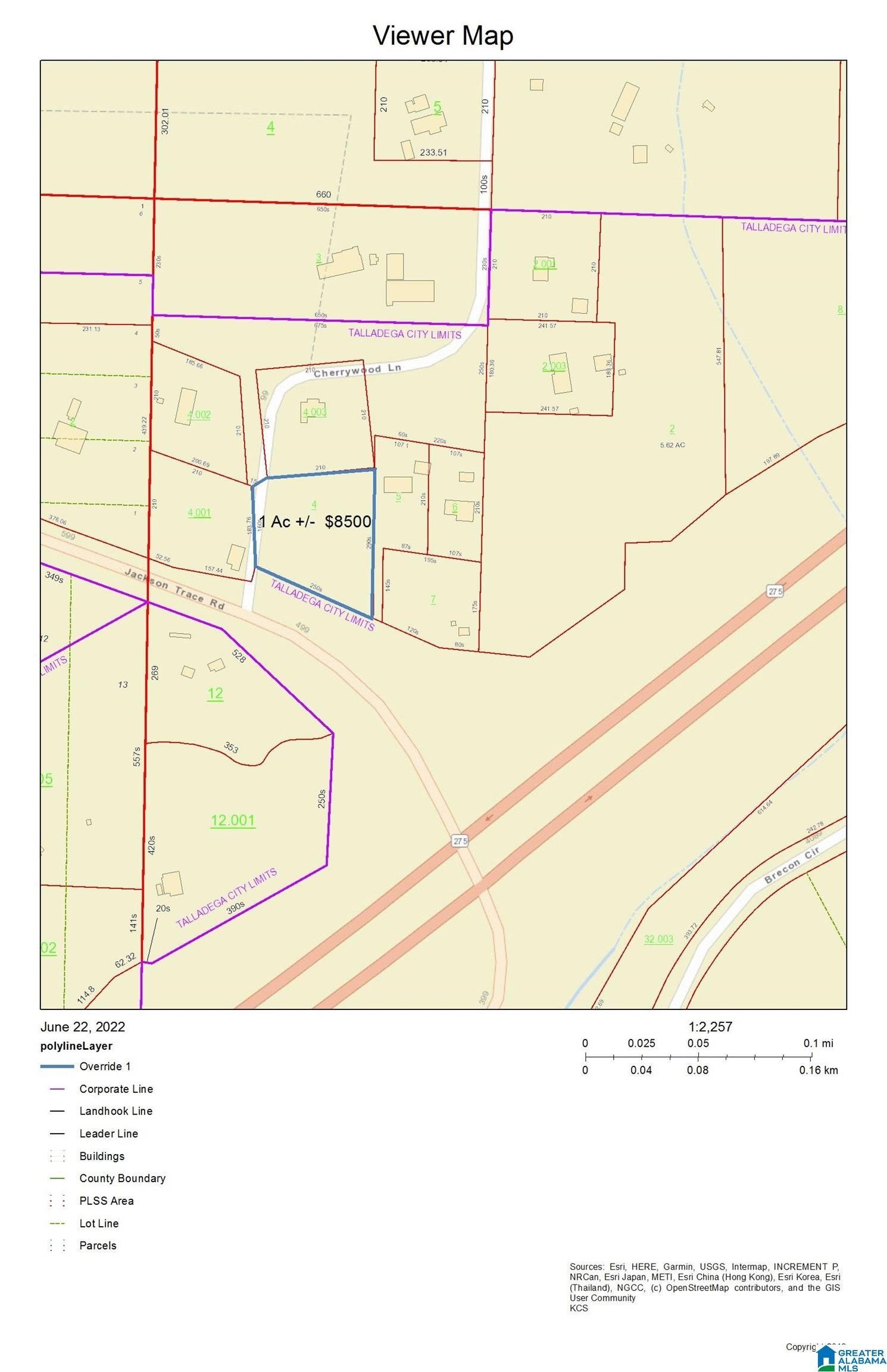 1 acres in Talladega County, Alabama