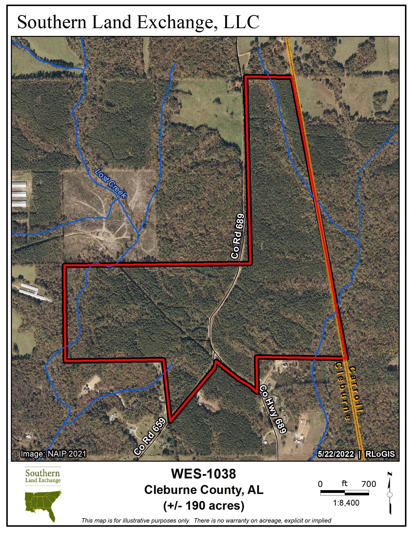 190 acres in Ranburne, AL, 36273