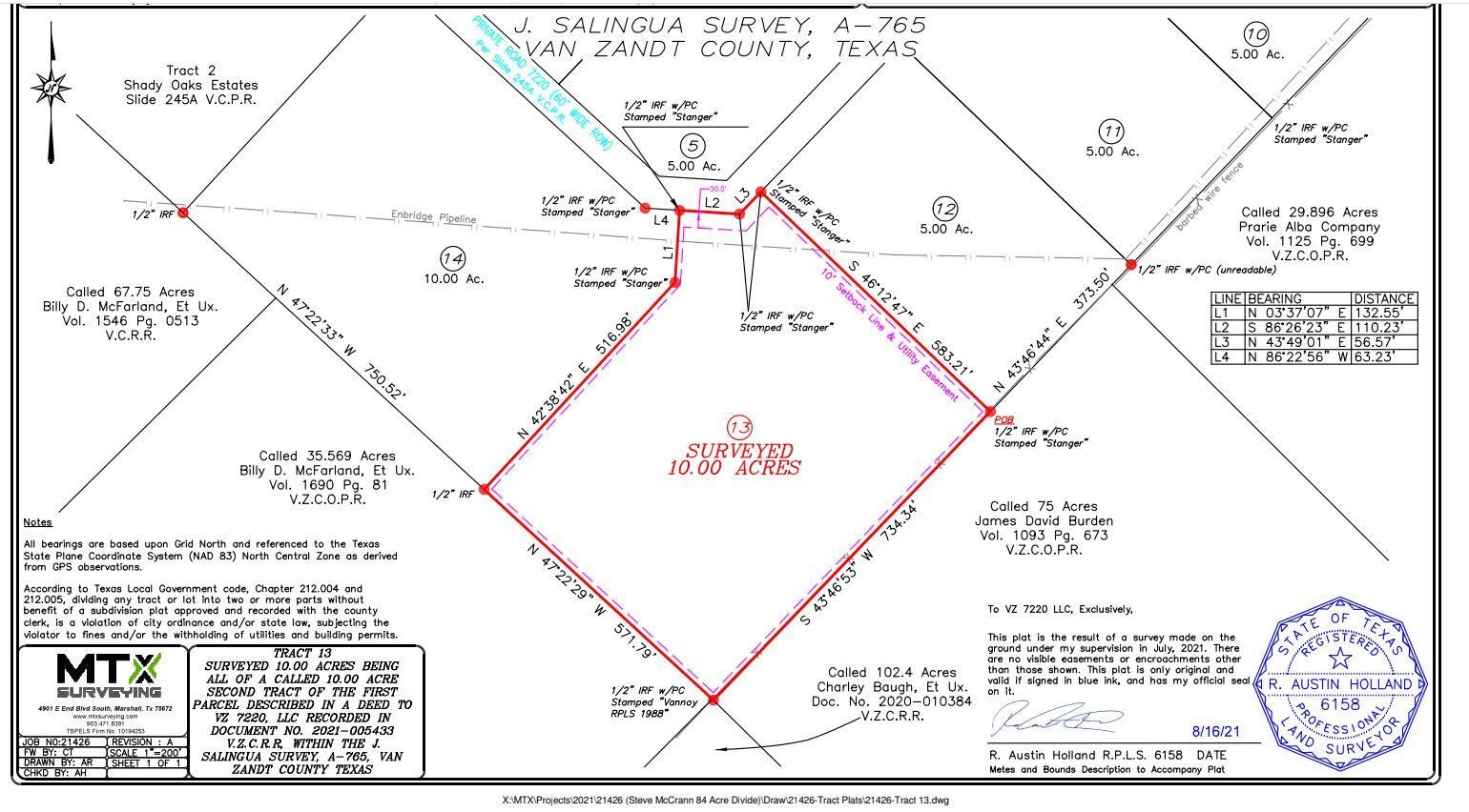 10 acres in Van Zandt County, Texas
