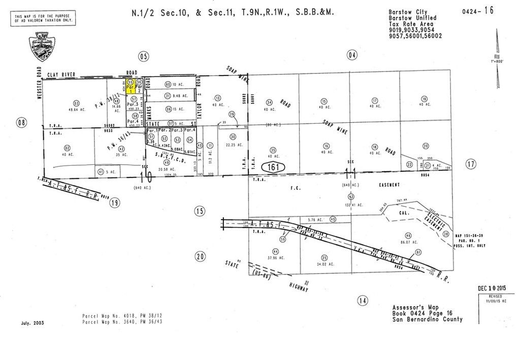 3.39 acres in San Bernardino County, California