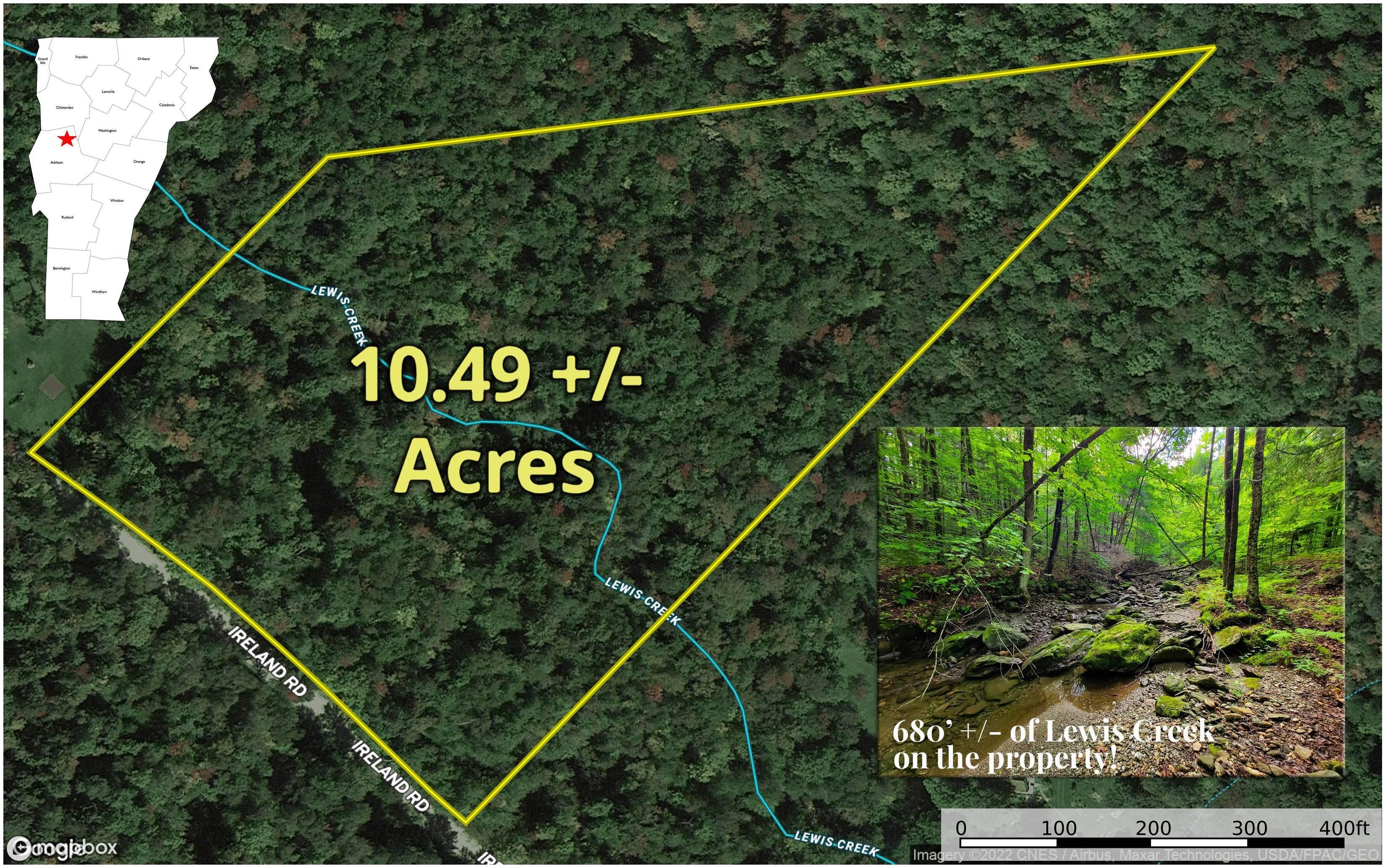 10.49 acres in Addison County, Vermont