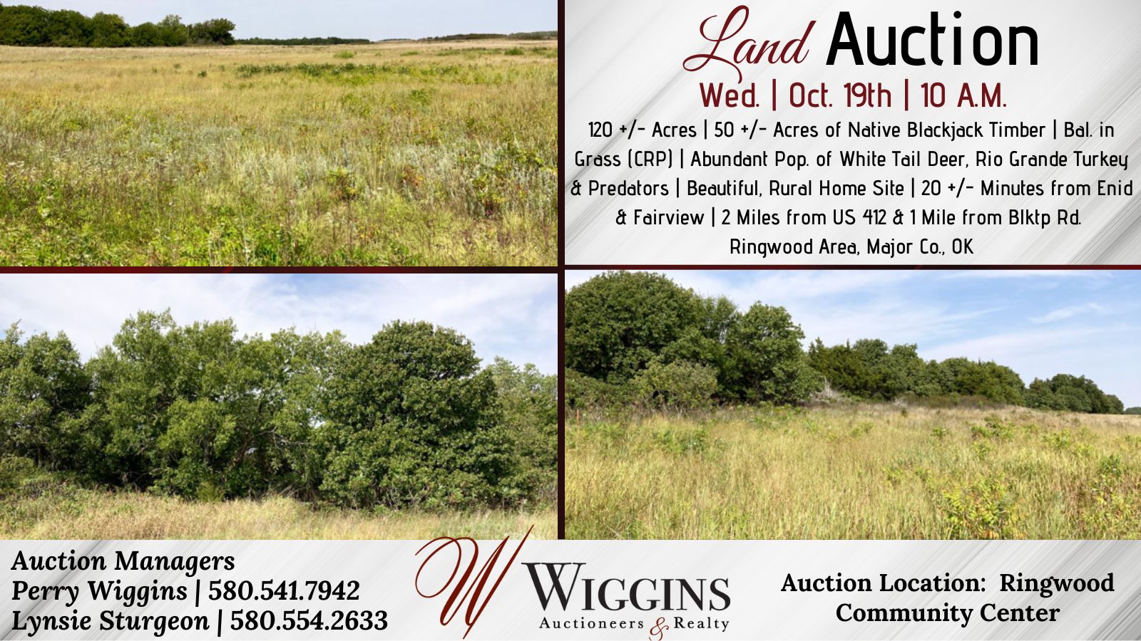 120 acres in Major County, Oklahoma