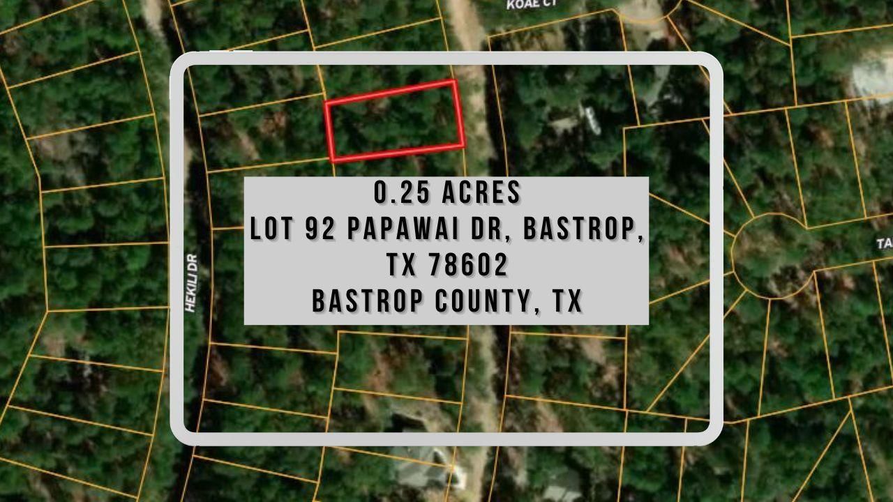 0.25 acres in Bastrop County, Texas