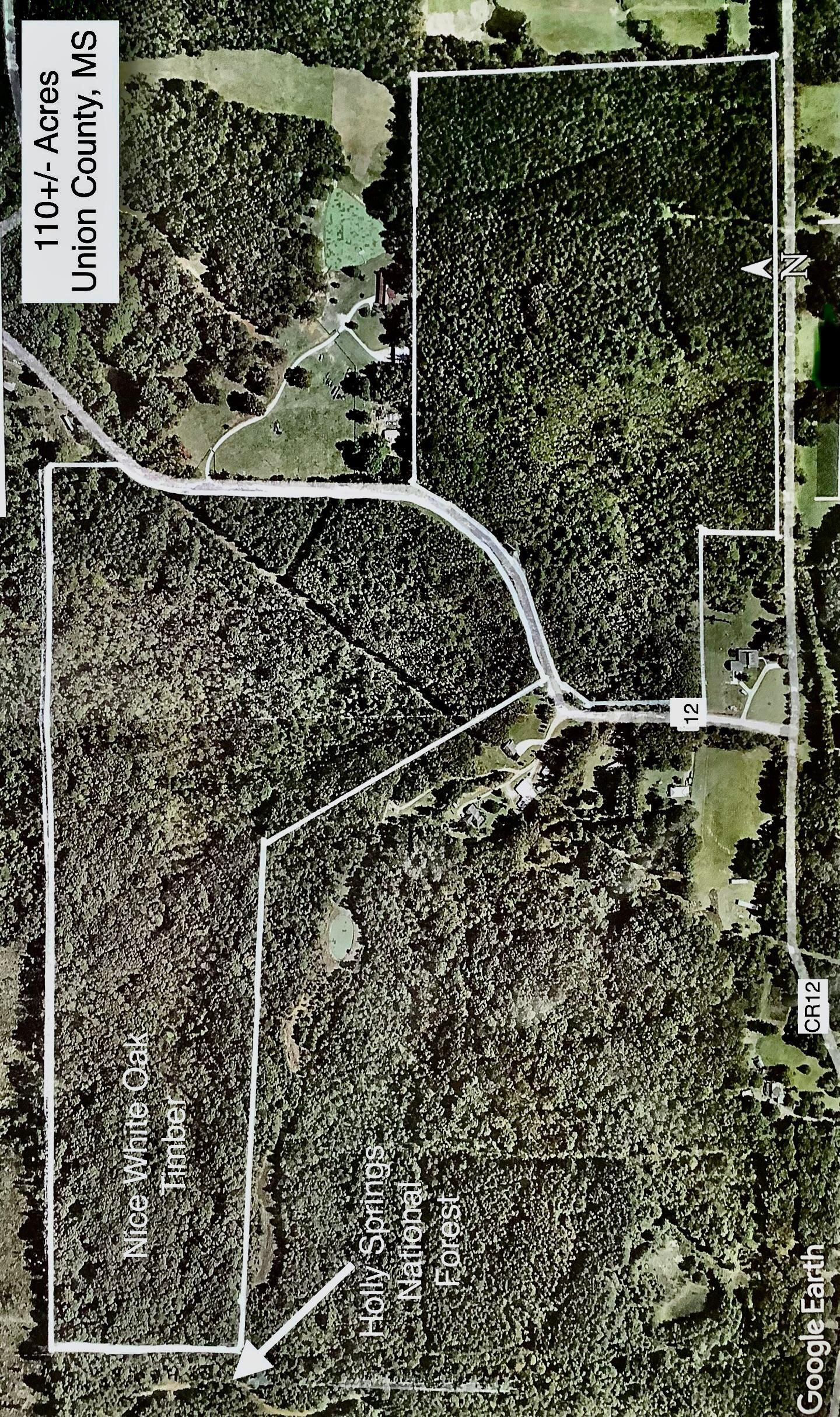 110 acres in Union County, Mississippi