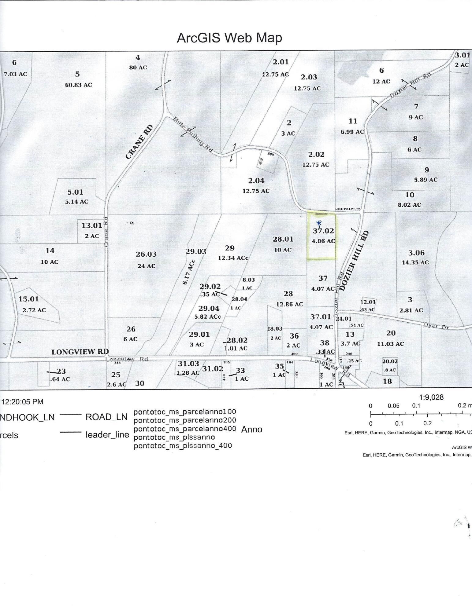 4.06 acres in Pontotoc County, Mississippi