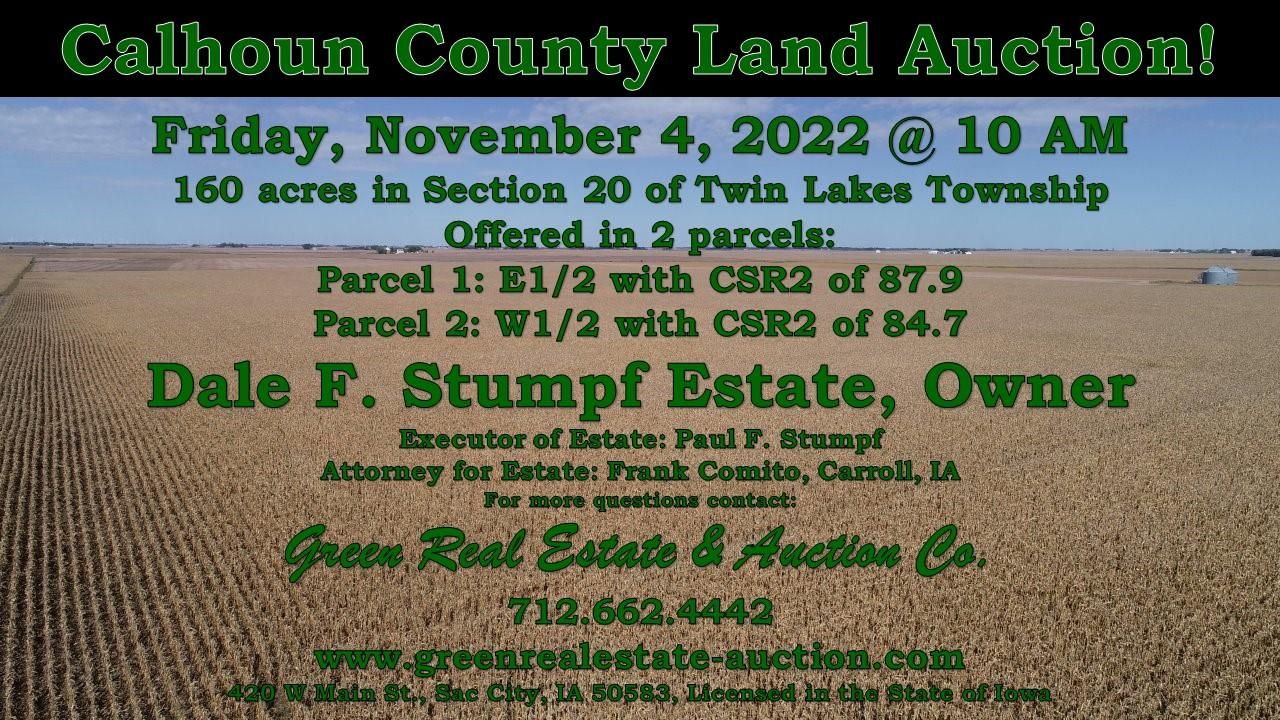 160 acres in Calhoun County, Iowa