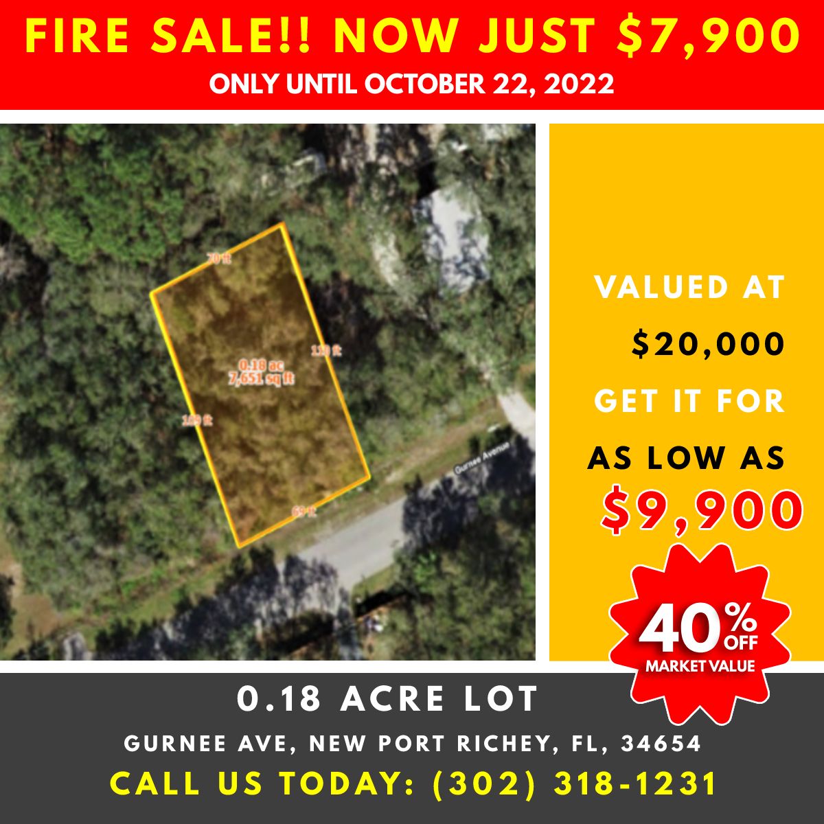 0.18 acres in Pasco County, Florida