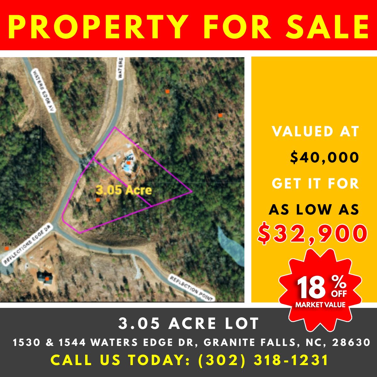 3.05 acres in Caldwell County, North Carolina