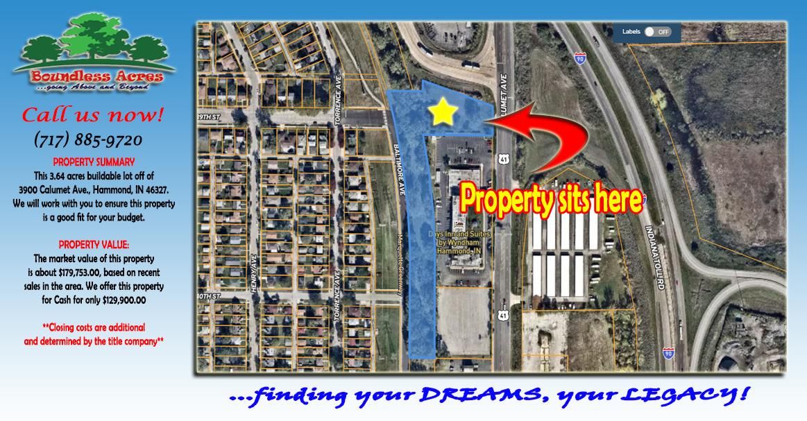 3.64 acres in Lake County, Indiana