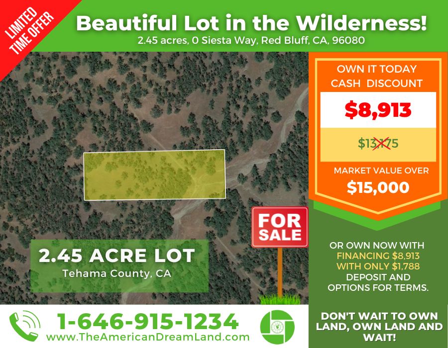 2.45 acres in Tehama County, California