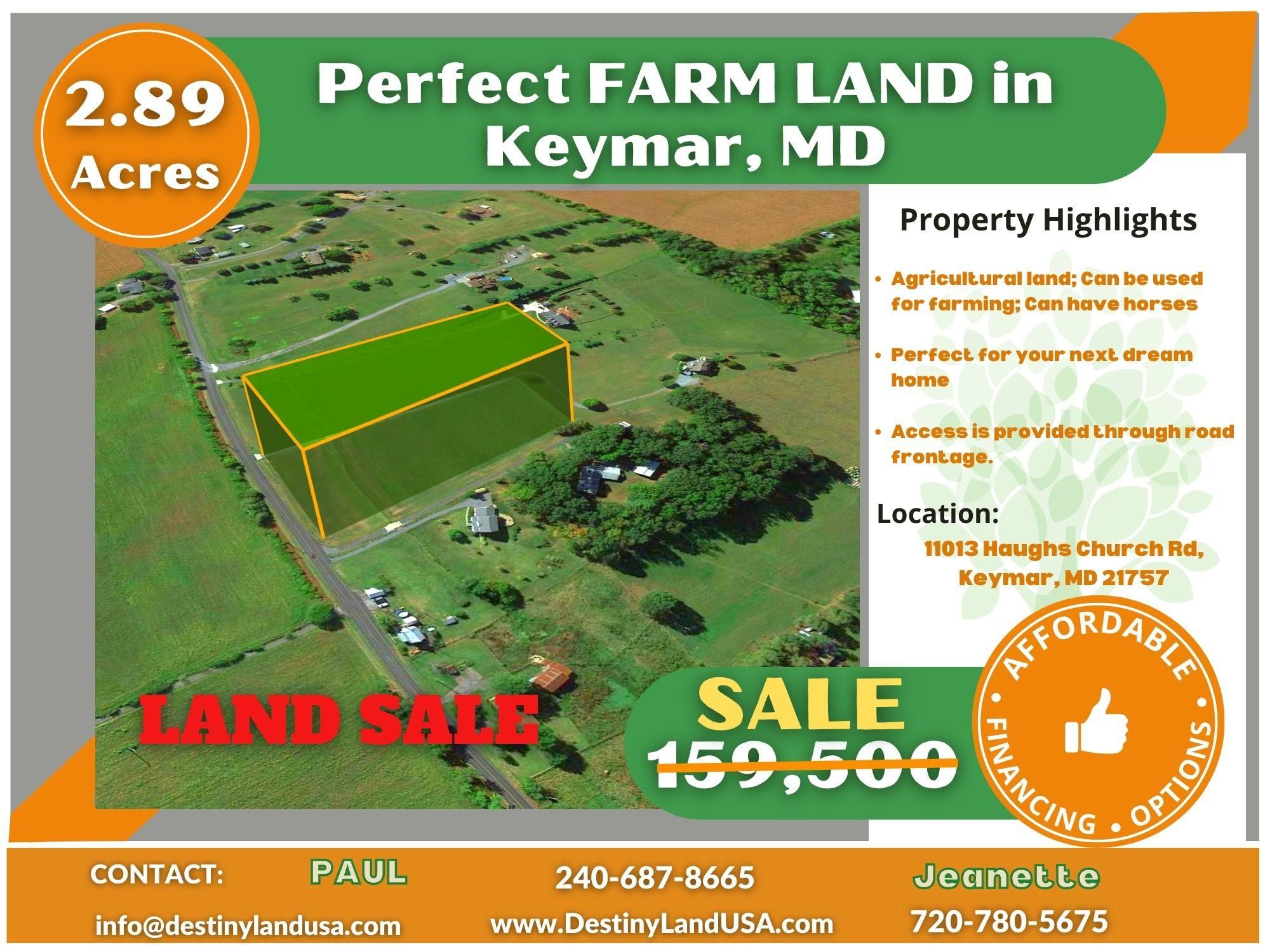 2.89 acres in Frederick County, Maryland