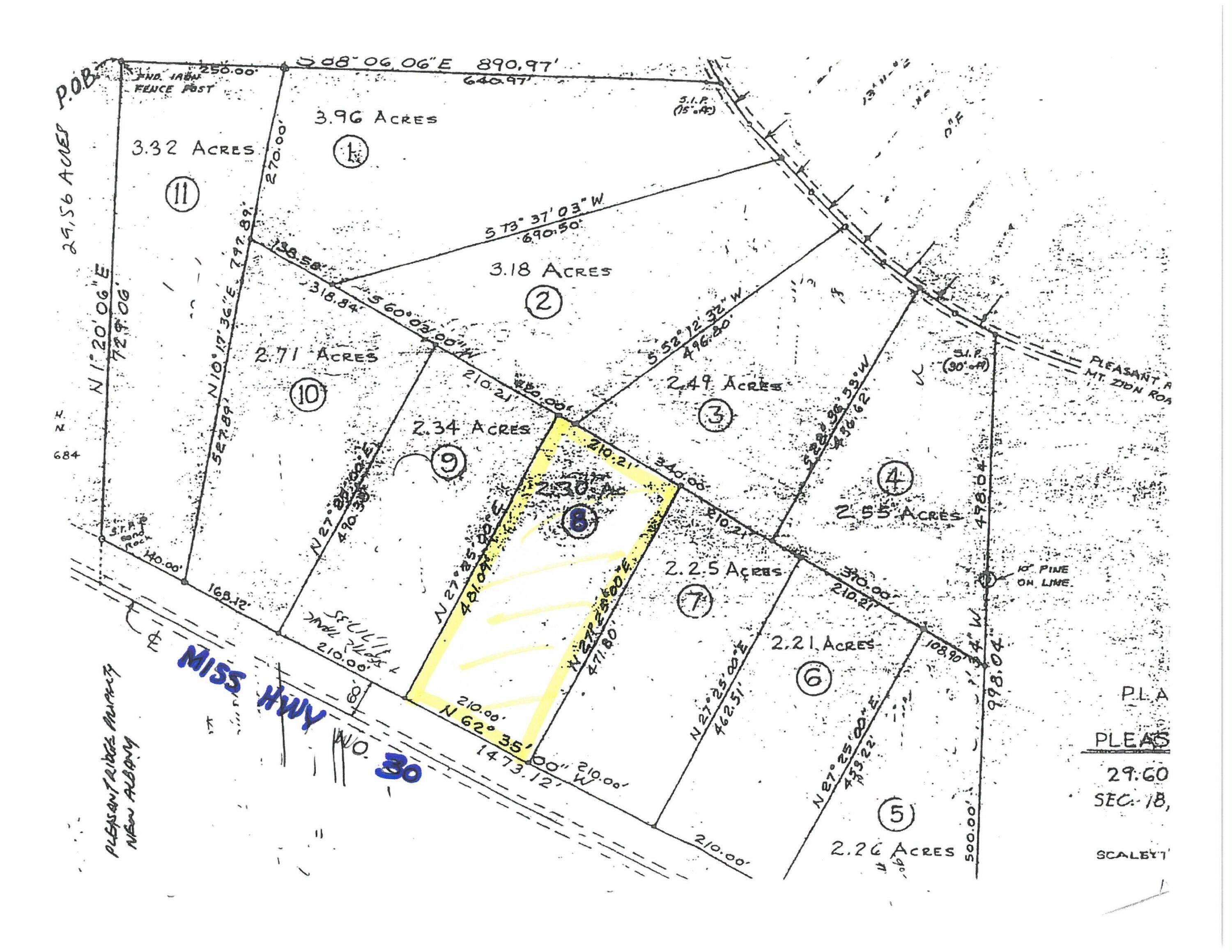 2.3 acres in Union County, Mississippi