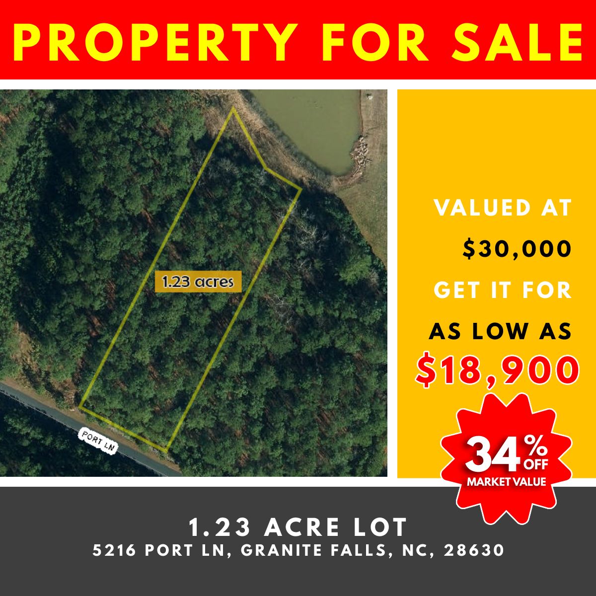 1.23 acres in Caldwell County, North Carolina